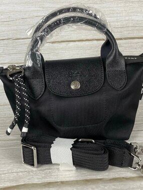 Longchamp Mini All-Black Handbag and Crossbody Bag